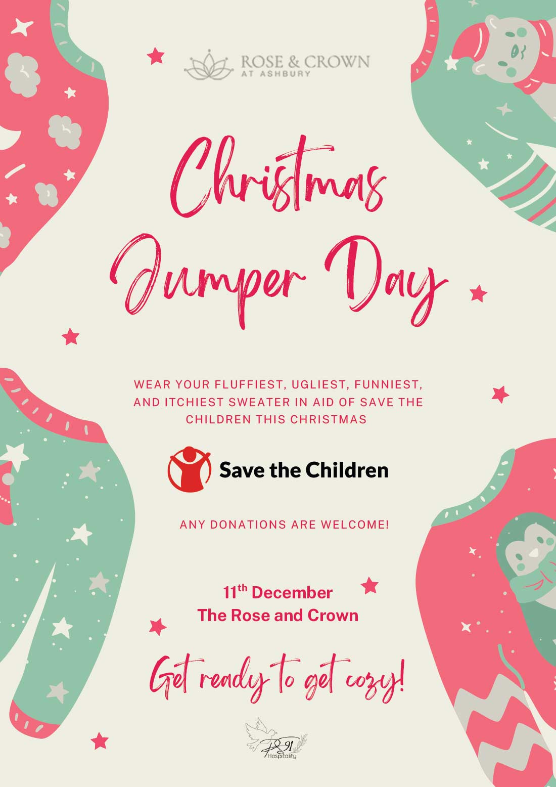 The Rose and Crown Christmas Jumper